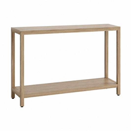 Console d'entrée rectangulaire effet chêne en MDF 120 x 40 x 80 cm